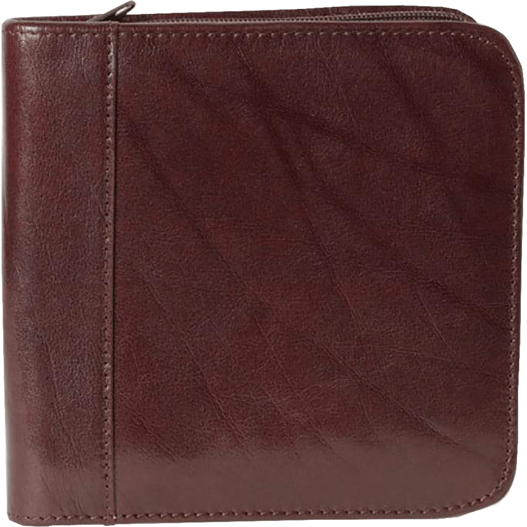 Aston Leather 6 Slot Zippered Pen Case Brown - Pen Boutique Ltd