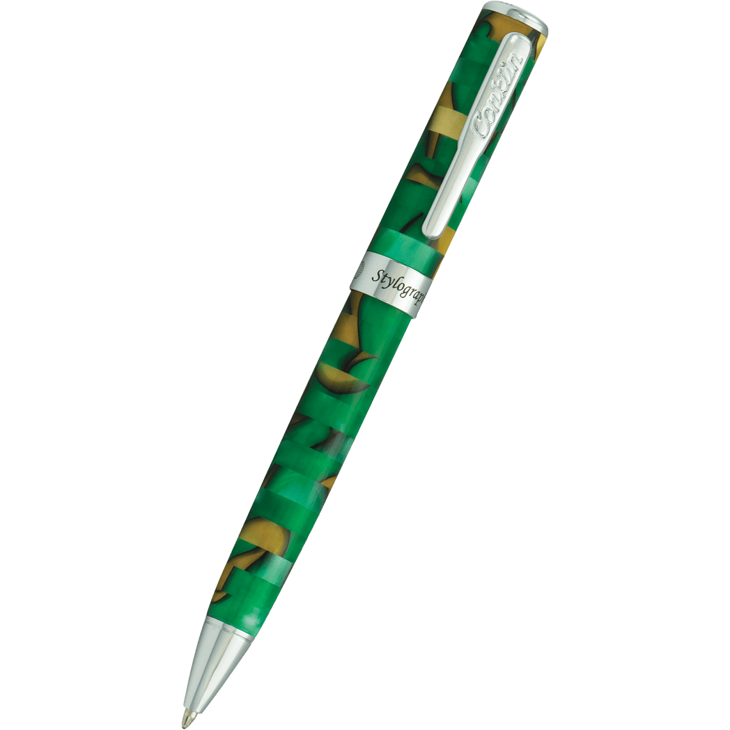 Conklin Stylograph Ballpoint Pen - Mosaic Green/Brown - Pen Boutique Ltd