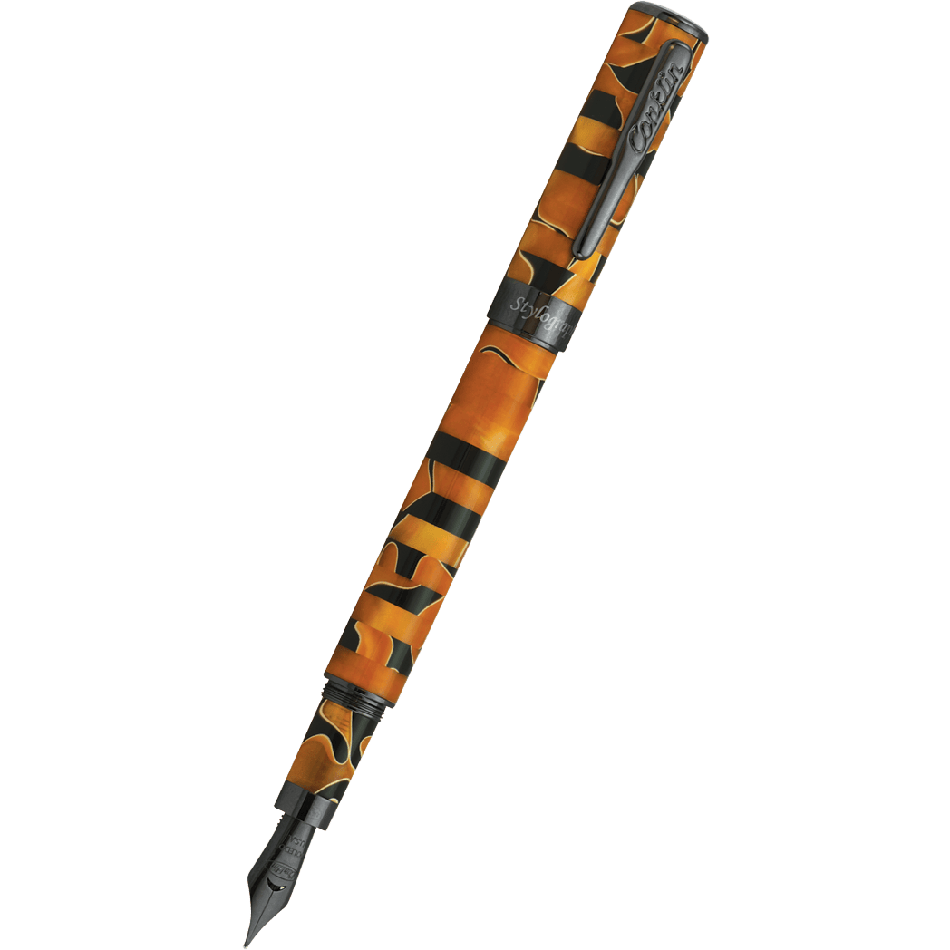 Conklin Stylograph Fountain Pen - Mosaic Orange/Black - Pen Boutique Ltd