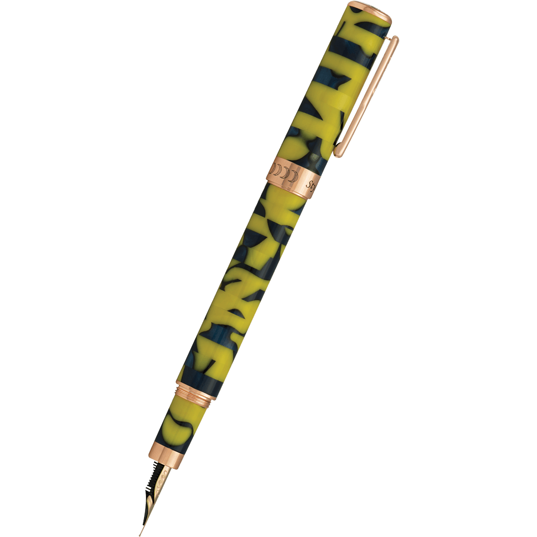 Conklin Stylograph Fountain Pen - Mosaic Yellow/Blue - Pen Boutique Ltd