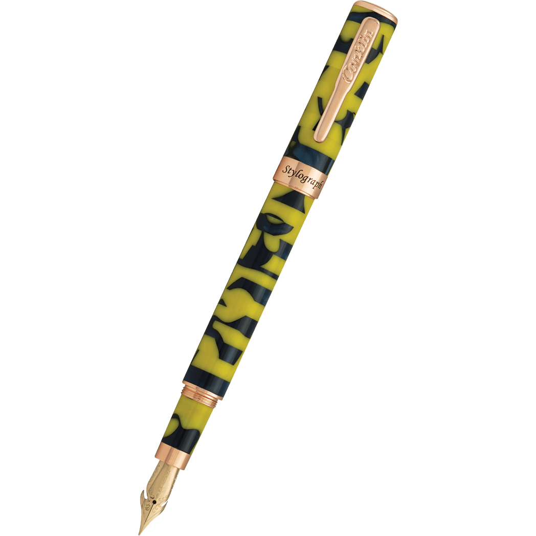 Conklin Stylograph Fountain Pen - Mosaic Yellow/Blue - Pen Boutique Ltd