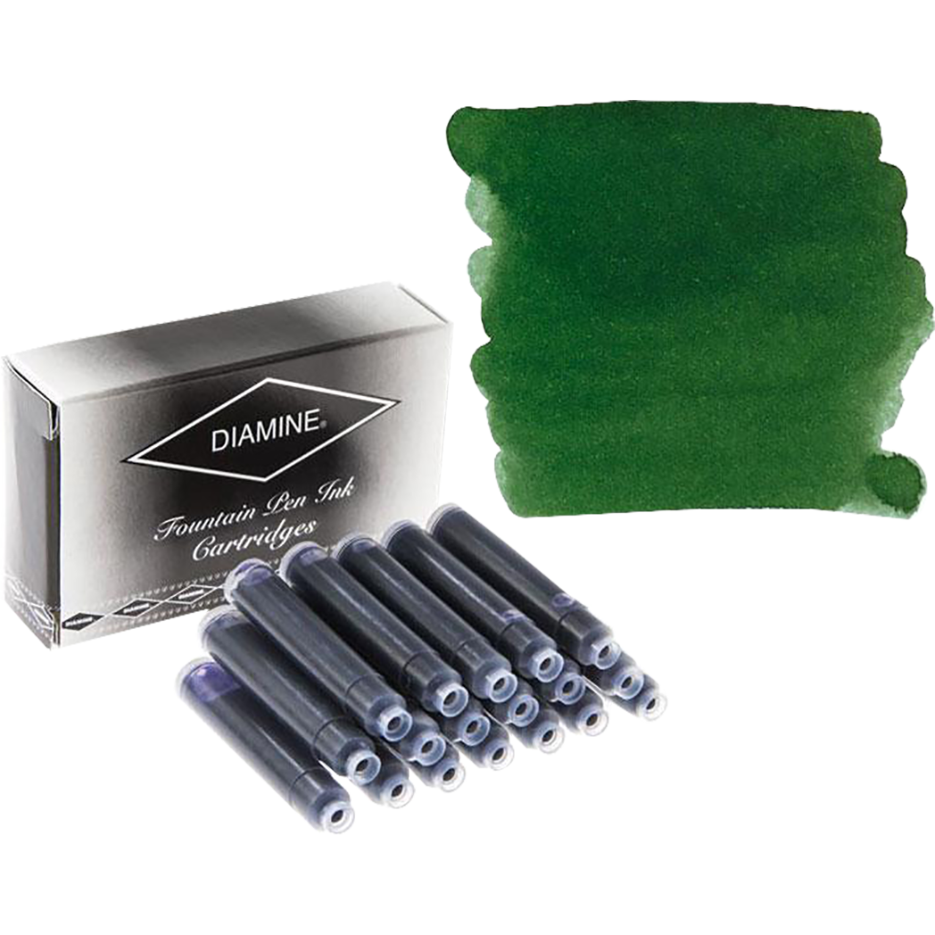 Diamine Ink Cartridges - Emerald - 18/pk - Pen Boutique Ltd