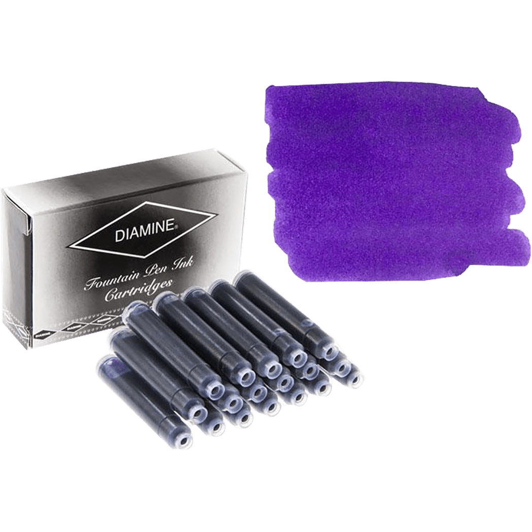 Diamine Ink Cartridges - Imperial Purple - 18/pk - Pen Boutique Ltd