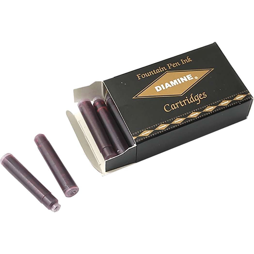 Diamine Ink Cartridges - Maroon - 18/pk - Pen Boutique Ltd