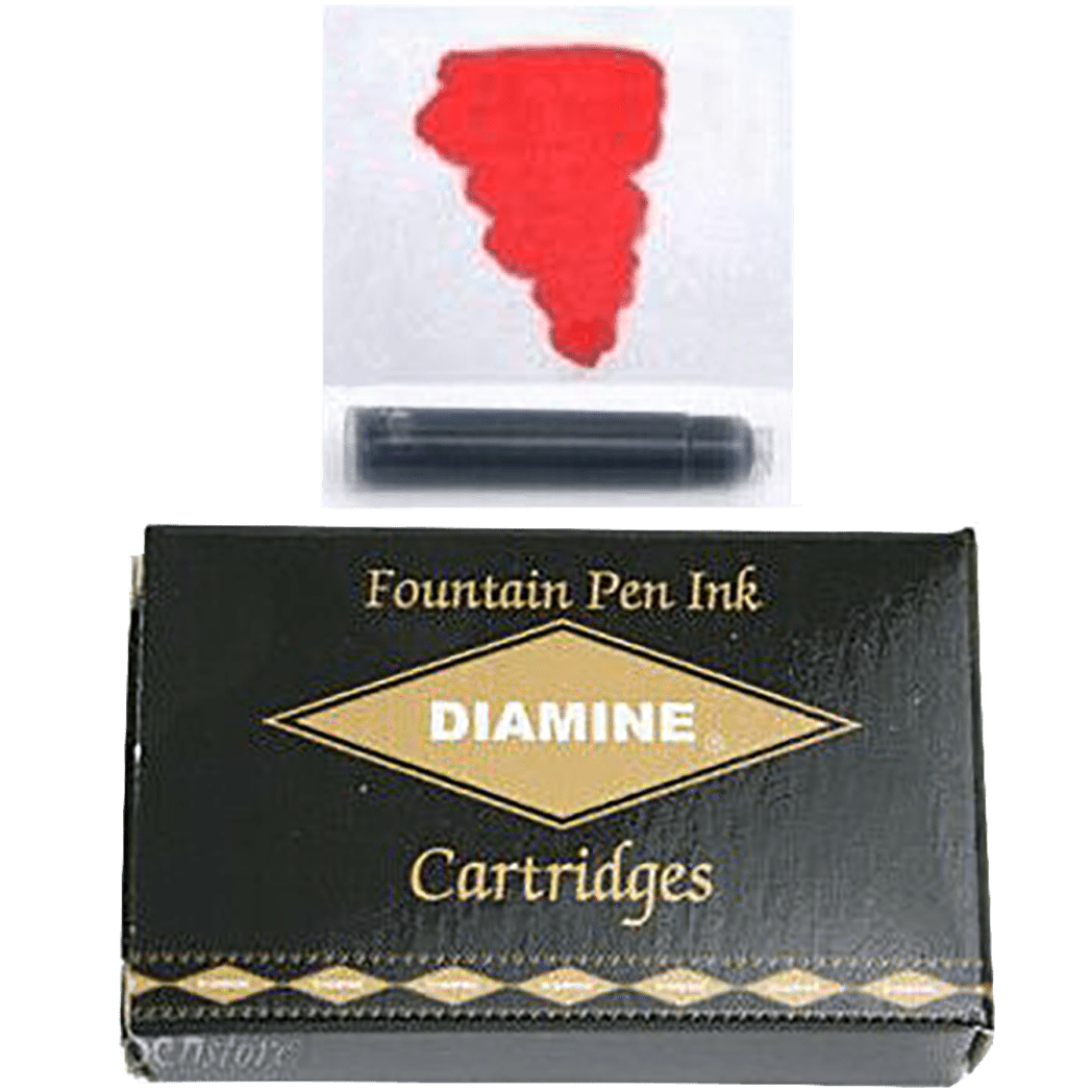 Diamine Ink Cartridges - Passion Red - 18/pk - Pen Boutique Ltd