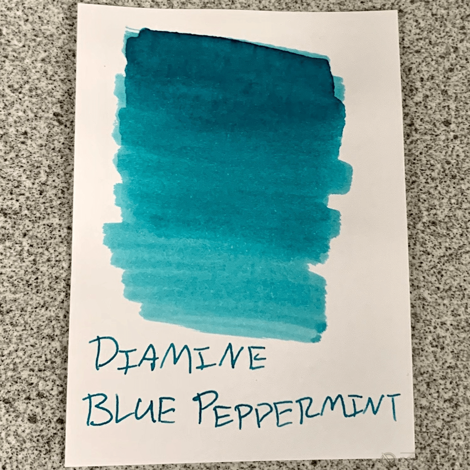 Diamine Ink Bottle - 2019 Inkvent - Blue Edition - Shimmer Ink Bottle - Blue Peppermint - 50ml - Pen Boutique Ltd