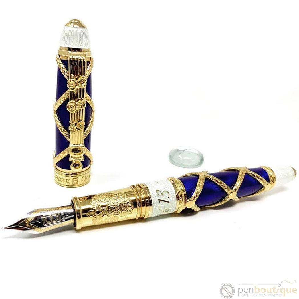 David Oscarson Russian Imperial Sapphire Limited Edition Fountain Pen - Pen Boutique Ltd