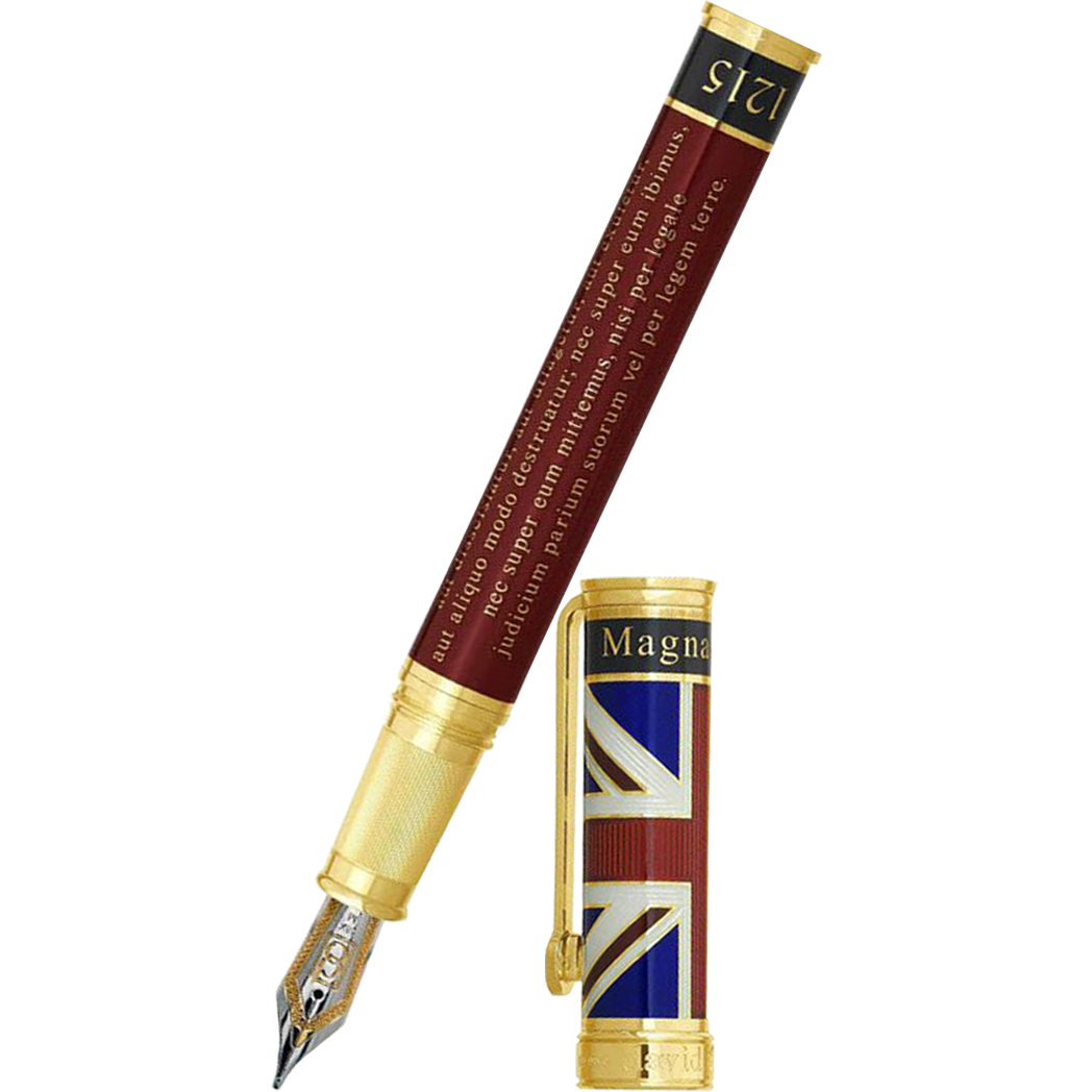 David Oscarson Magna Carta Fountain Pen - Translucent Ruby - Pen Boutique Ltd