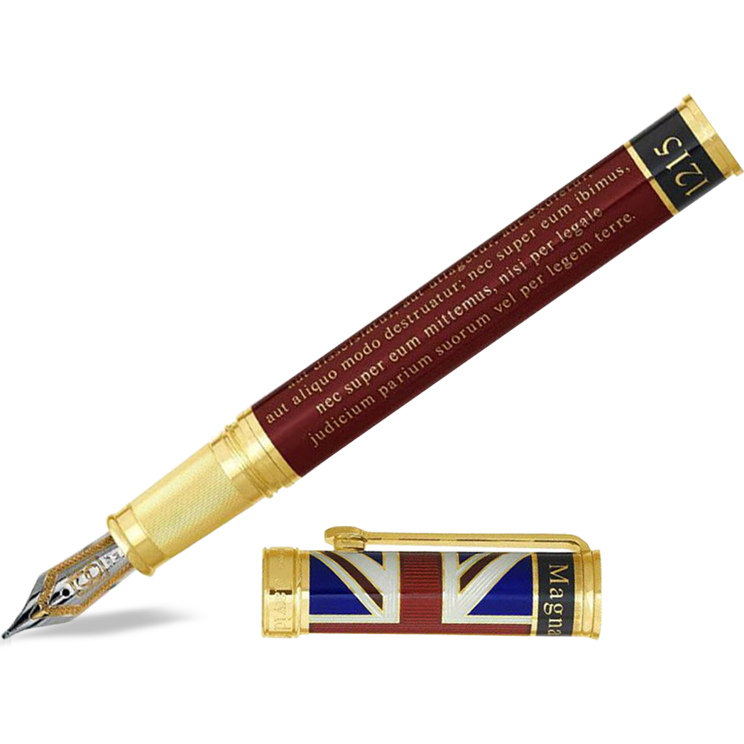 David Oscarson Magna Carta Fountain Pen - Translucent Ruby - Pen Boutique Ltd