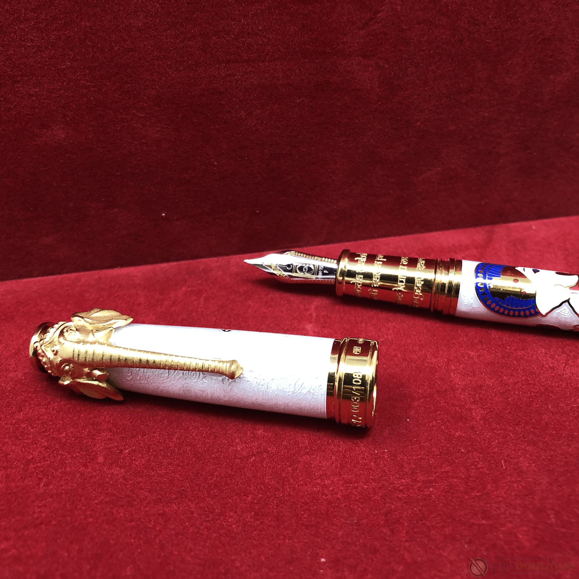 David Oscarson Lord Ganesha Fountain Pen - White - Pen Boutique Ltd