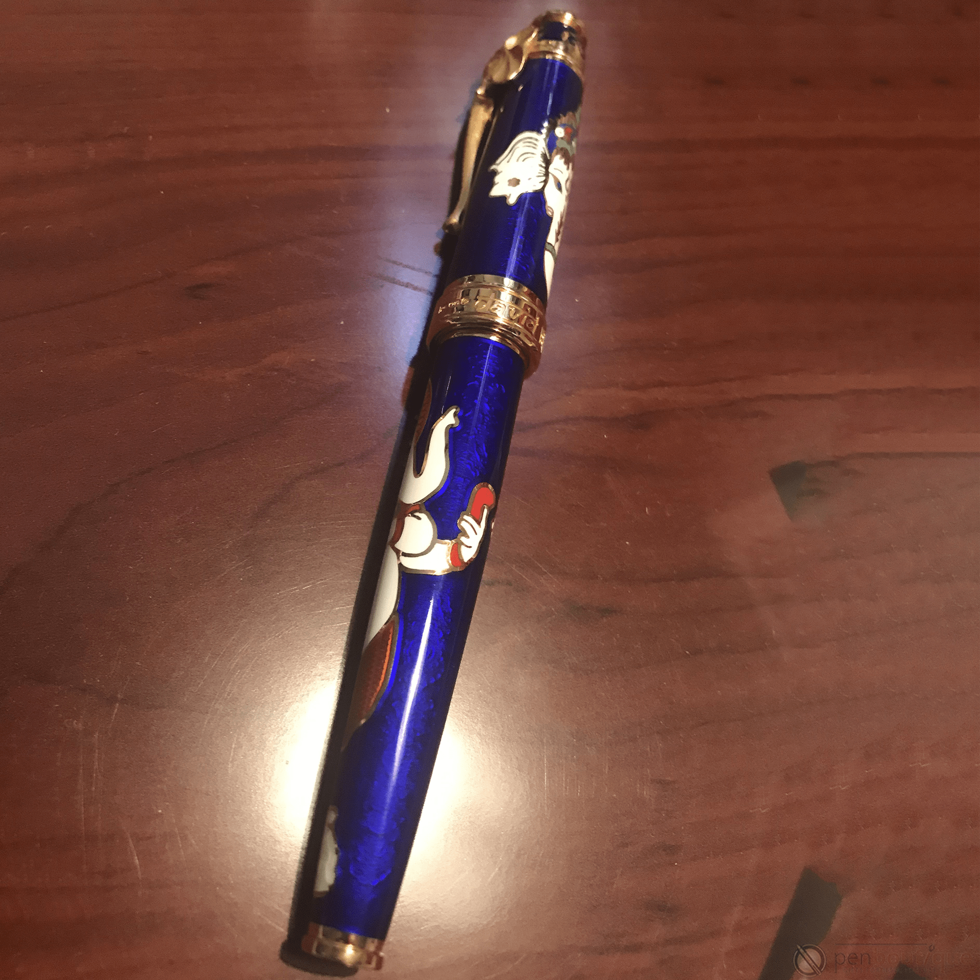 David Oscarson Lord Ganesha Rollerball Pen - Blue - Pen Boutique Ltd