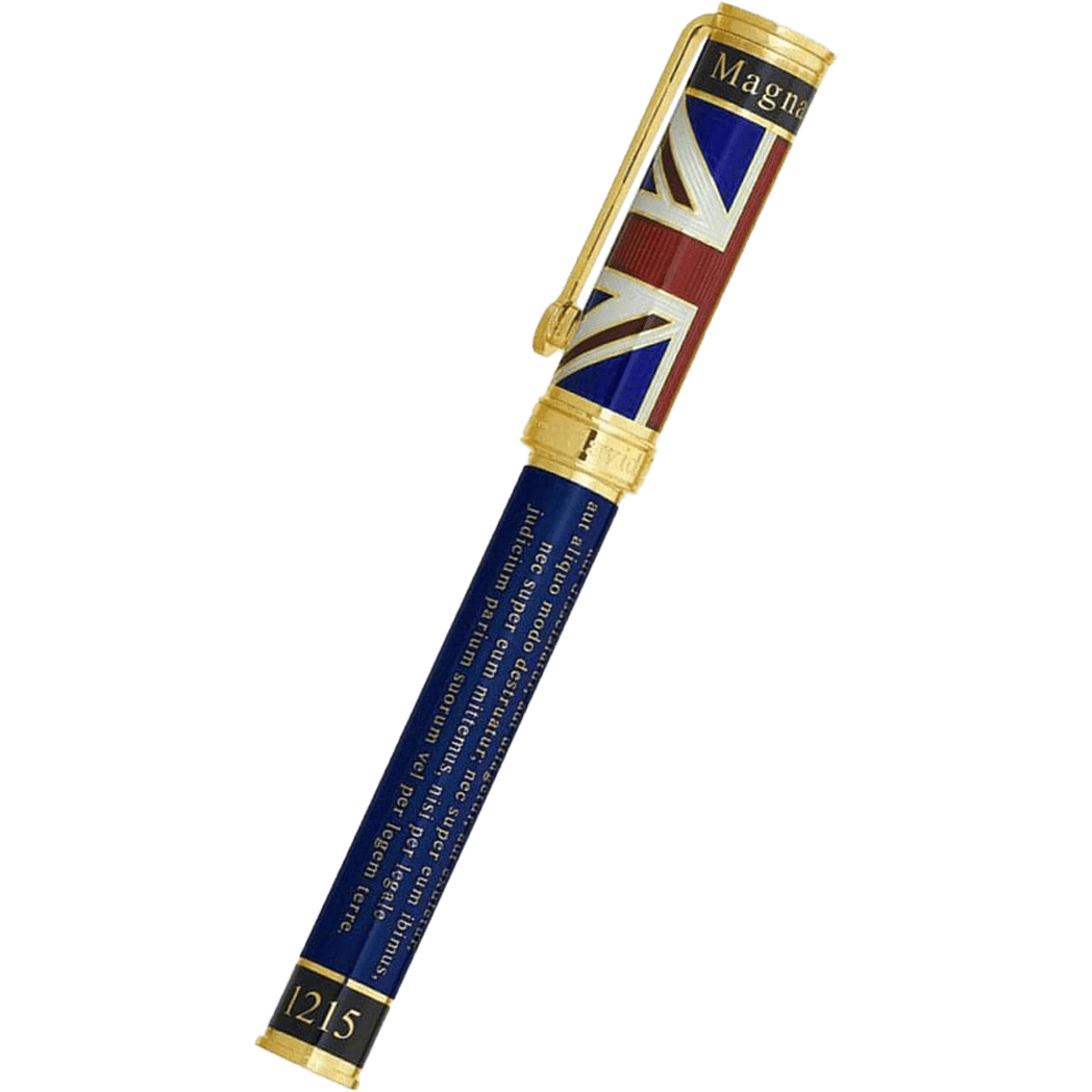 David Oscarson Magna Carta Fountain Pen - Translucent Sapphire - Pen Boutique Ltd
