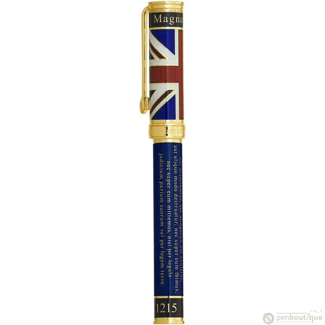 David Oscarson Magna Carta Fountain Pen - Translucent Sapphire - Pen Boutique Ltd
