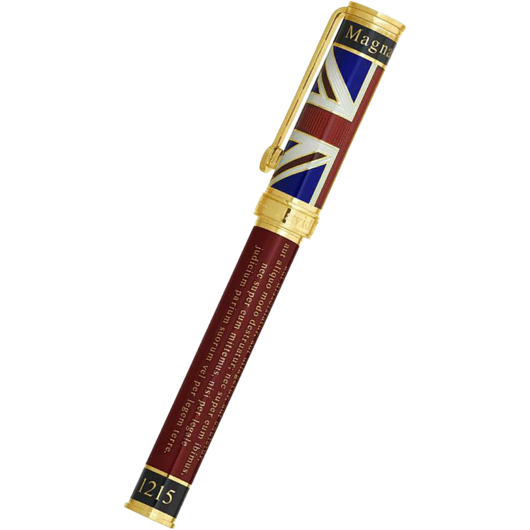 David Oscarson Magna Carta Rollerball Pen - Translucent Ruby - Pen Boutique Ltd