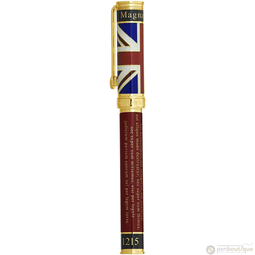 David Oscarson Magna Carta Rollerball Pen - Translucent Ruby - Pen Boutique Ltd