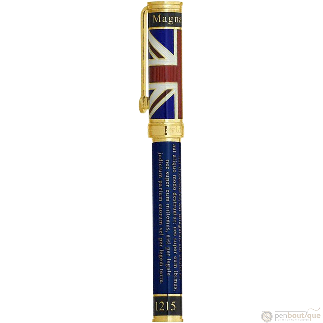 David Oscarson Magna Carta Rollerball Pen - Translucent Sapphire-Pen Boutique Ltd