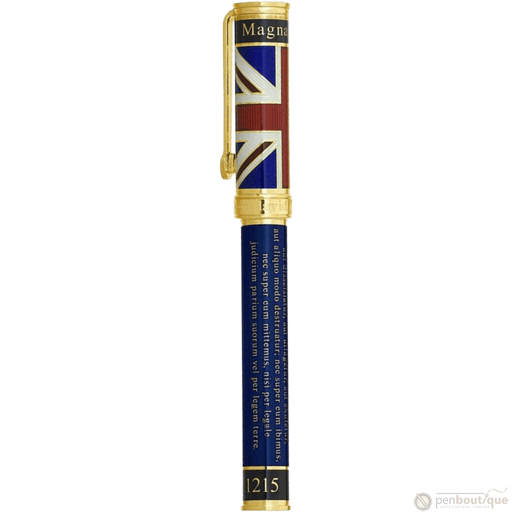 David Oscarson Magna Carta Rollerball Pen - Translucent Sapphire - Pen Boutique Ltd