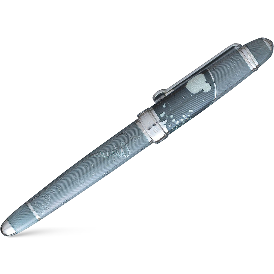 David Oscarson Sir Alexander Fleming Fountain Pen - Translucent Grey (Granite) - Pen Boutique Ltd