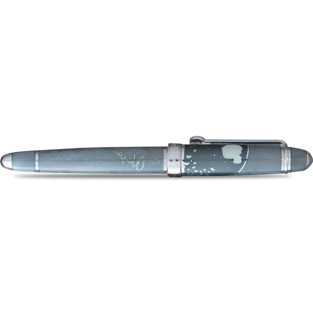 David Oscarson Sir Alexander Fleming Fountain Pen - Translucent Grey (Granite) - Pen Boutique Ltd