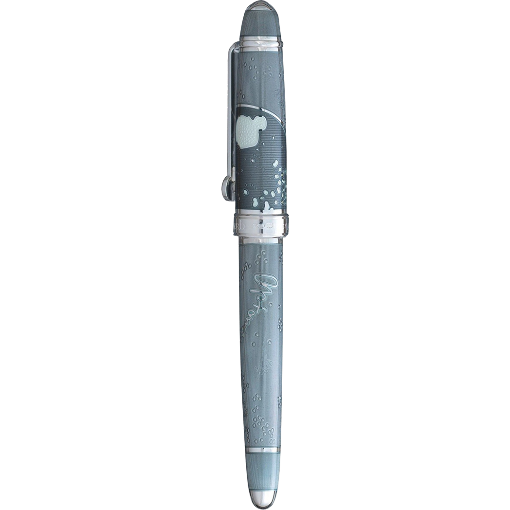 David Oscarson Sir Alexander Fleming Fountain Pen - Translucent Grey (Granite) - Pen Boutique Ltd