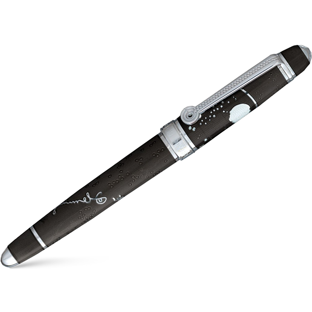 David Oscarson Sir Alexander Fleming Fountain Pen - Translucent Black - Pen Boutique Ltd