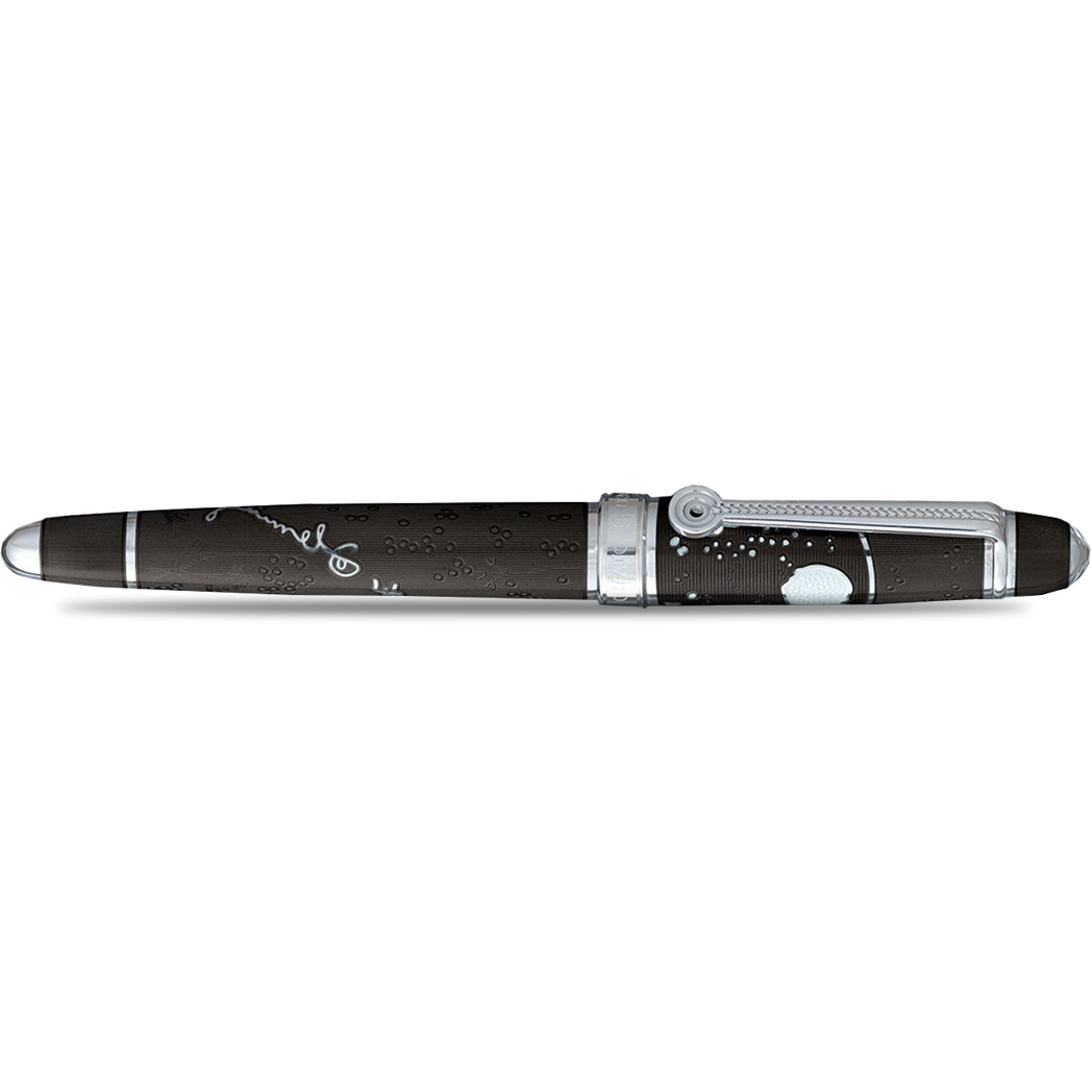 David Oscarson Sir Alexander Fleming Rollerball Pen - Translucent Black - Pen Boutique Ltd