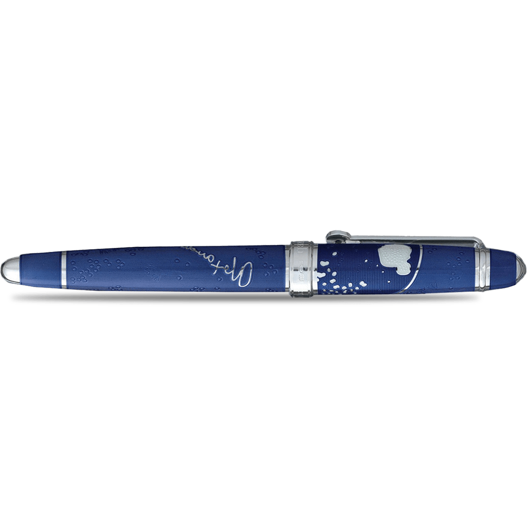David Oscarson Sir Alexander Fleming Fountain Pen - Translucent Blue - Pen Boutique Ltd