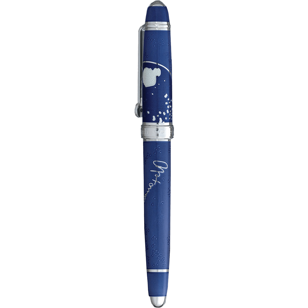 David Oscarson Sir Alexander Fleming Fountain Pen - Translucent Blue - Pen Boutique Ltd