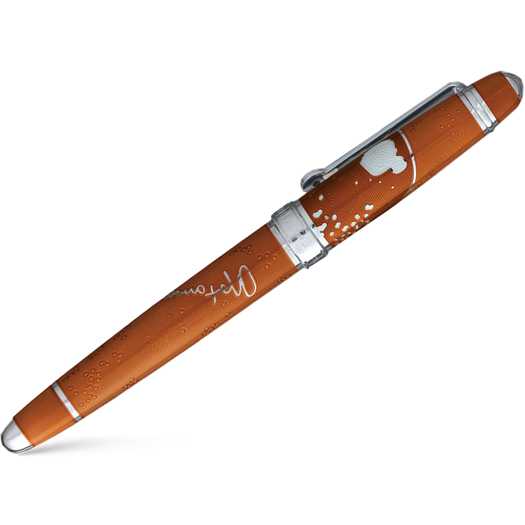 David Oscarson Sir Alexander Fleming Rollerball Pen - Translucent Orange (Saffron)-Pen Boutique Ltd