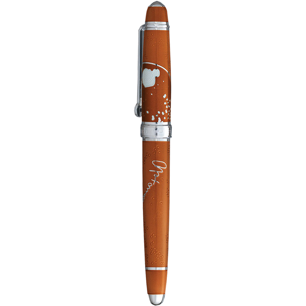 David Oscarson Sir Alexander Fleming Fountain Pen - Translucent Orange (Saffron)-Pen Boutique Ltd