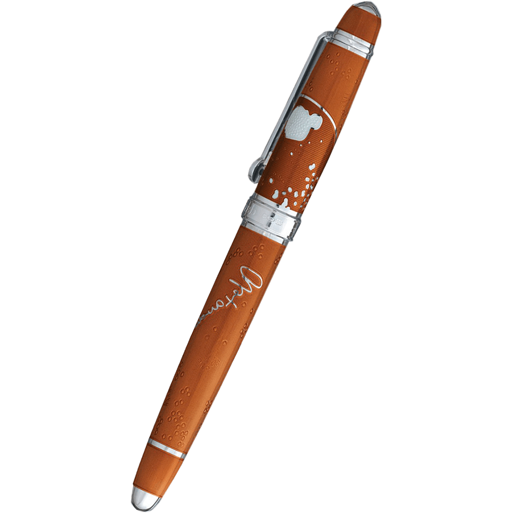 David Oscarson Sir Alexander Fleming Fountain Pen - Translucent Orange (Saffron) - Pen Boutique Ltd