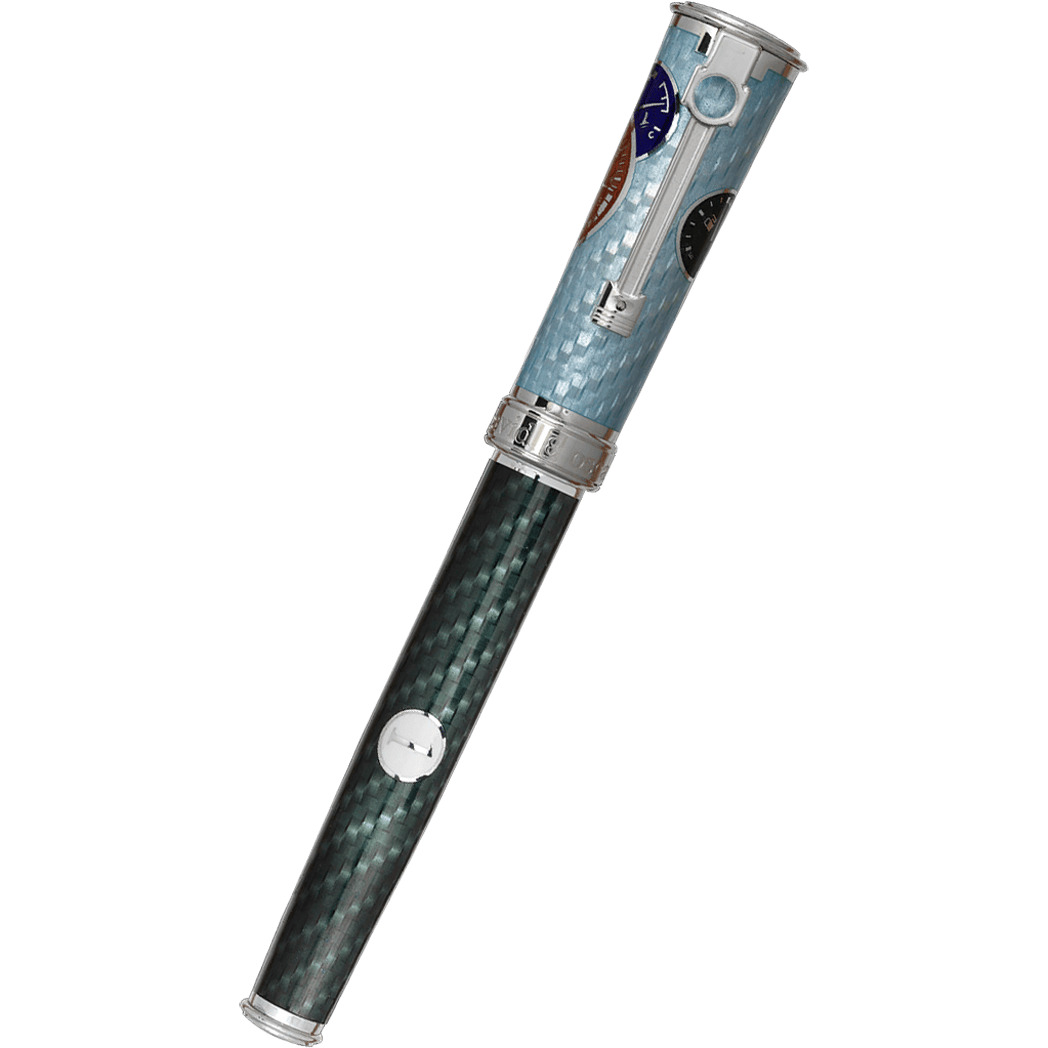 David Oscarson Take It To The Limit Rollerball Pen - Sky Blue Carbon - Pen Boutique Ltd
