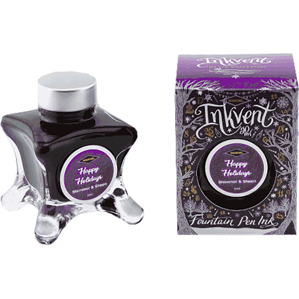 Diamine Ink Bottle - 2019 Inkvent - Blue Edition - Sheen Ink Bottle - Seasons Greetings - 50ml - Pen Boutique Ltd
