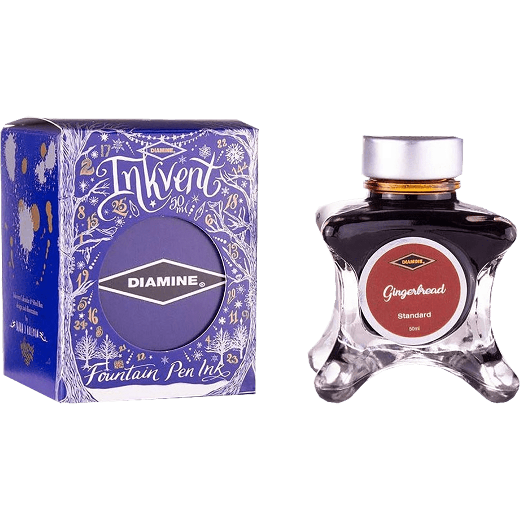 Diamine Ink Bottle - 2019 Inkvent - Blue Edition - Standard Ink Bottle - Standard - Gingerbread - 50ml - Pen Boutique Ltd