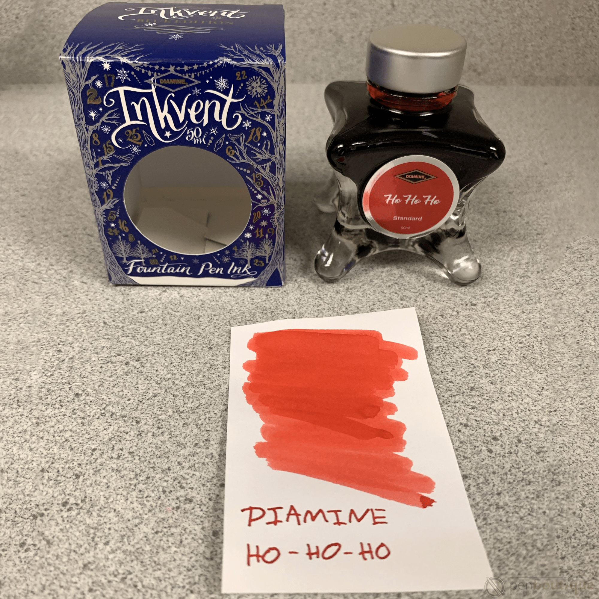 Diamine Ink Bottle - 2019 Inkvent - Blue Edition - Standard Ink Bottle - Ho Ho Ho - 50ml - Pen Boutique Ltd
