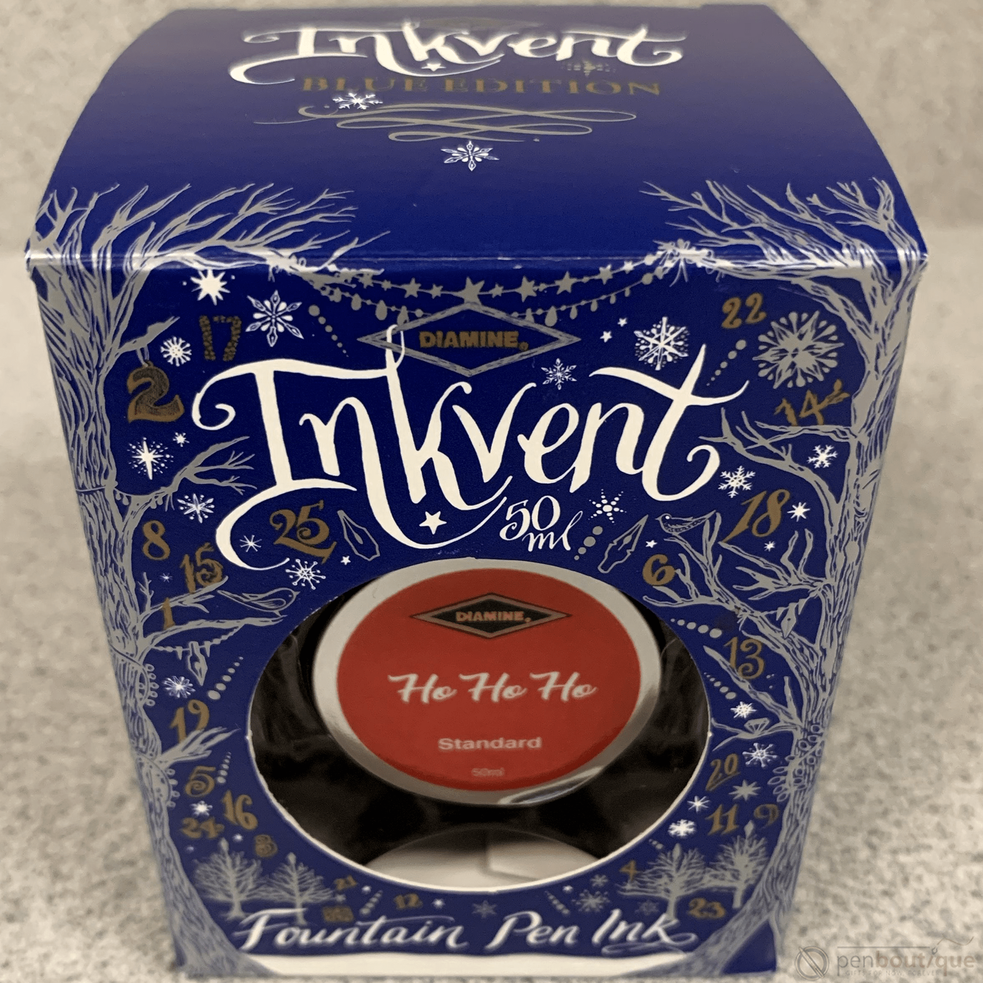 Diamine Ink Bottle - 2019 Inkvent - Blue Edition - Standard Ink Bottle - Ho Ho Ho - 50ml - Pen Boutique Ltd