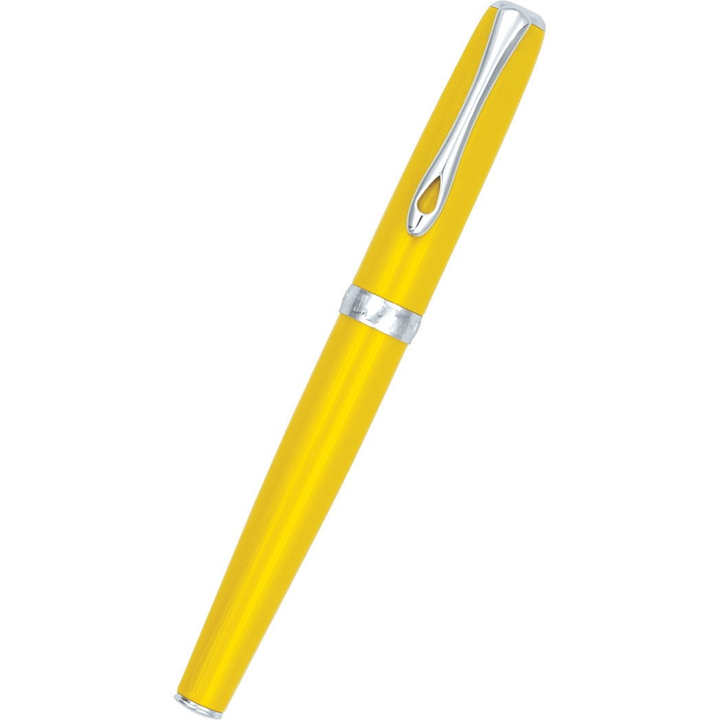 Diplomat Excellence A2 Yellow/Chrome Fountain Pen - Pen Boutique Ltd