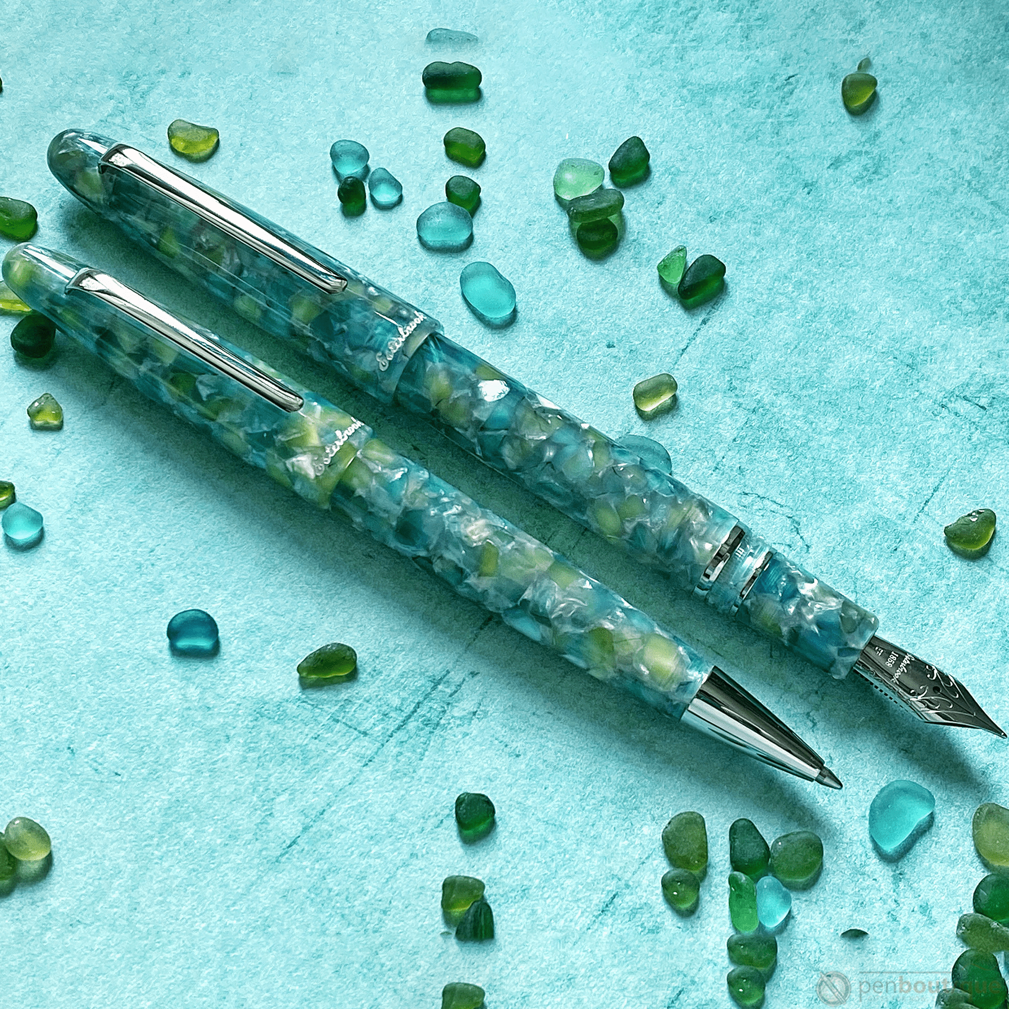 Esterbrook Estie Fountain Pen - Sea Glass - Palladium Trim - Pen Boutique Ltd