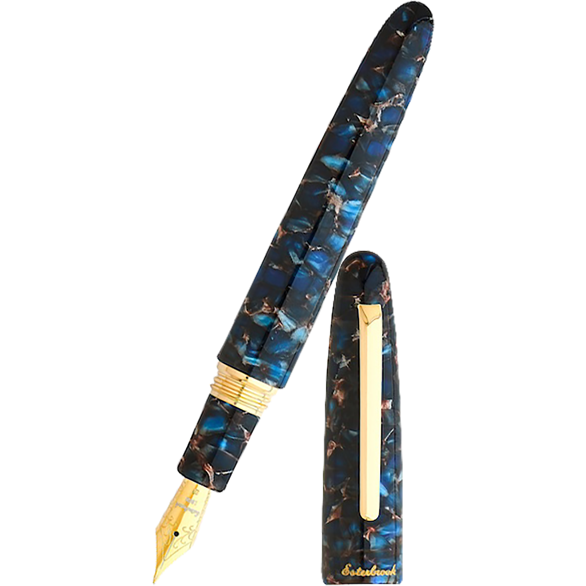 Esterbrook Estie OS Fountain Pen - Nouveau Bleu - Gold Trim - Pen Boutique Ltd