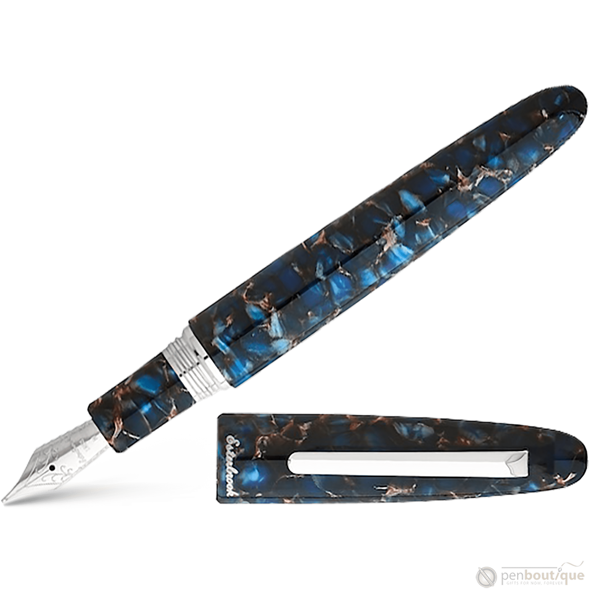 Esterbrook Estie OS Fountain Pen - Nouveau Bleu - Palladium Trim - Pen Boutique Ltd