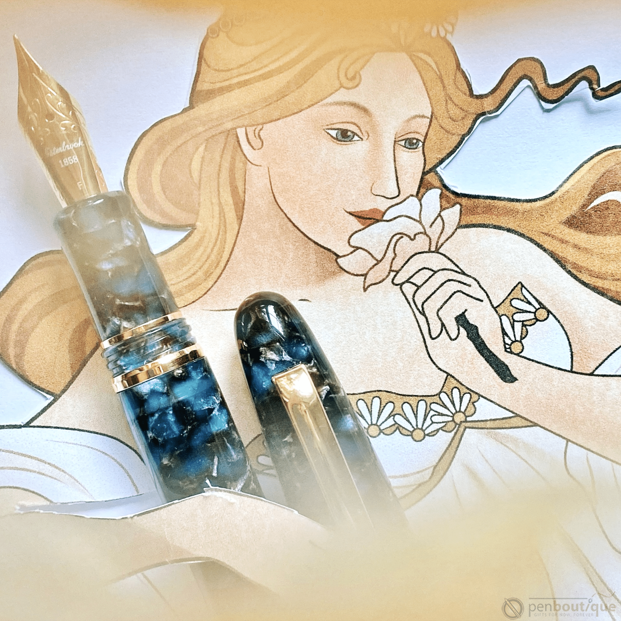 Esterbrook Estie Fountain Pen - Nouveau Bleu - Gold Trim - Pen Boutique Ltd