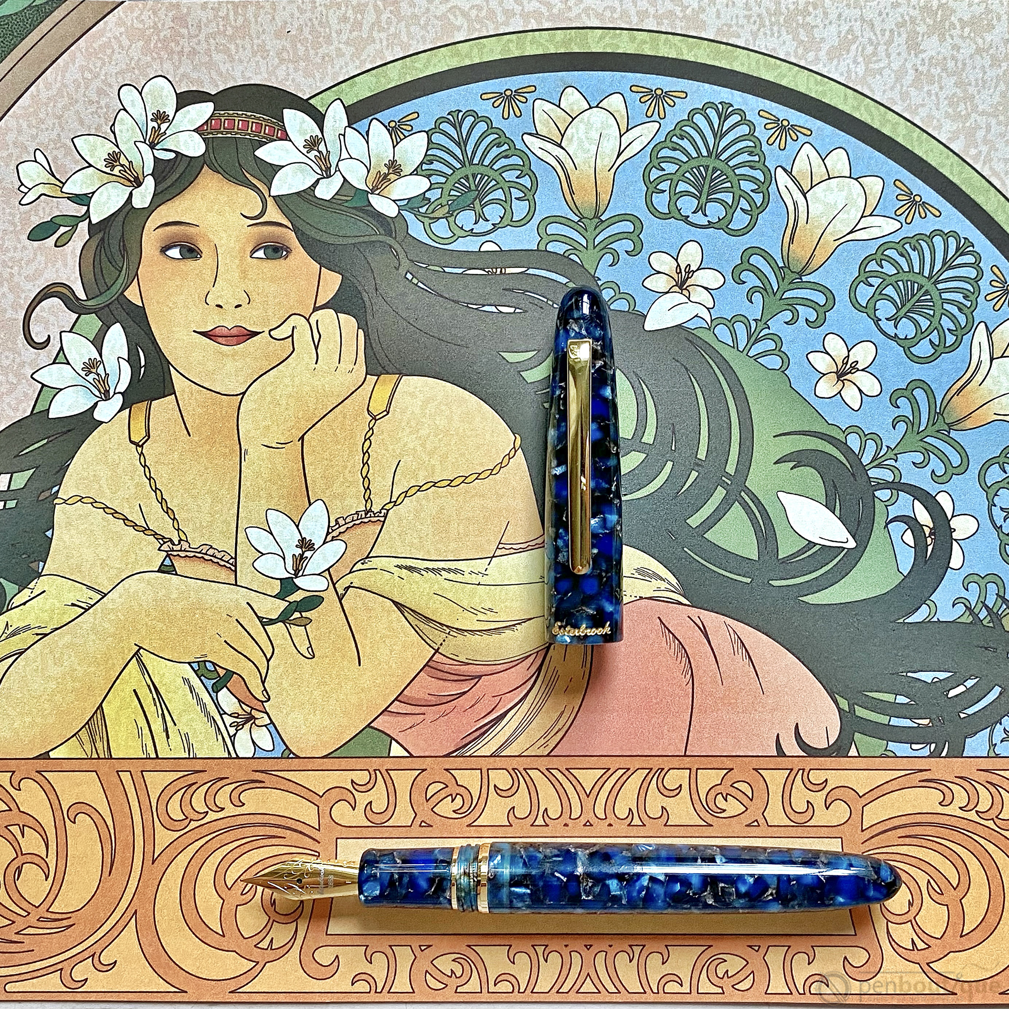 Esterbrook Estie OS Fountain Pen - Nouveau Bleu - Gold Trim - Pen Boutique Ltd