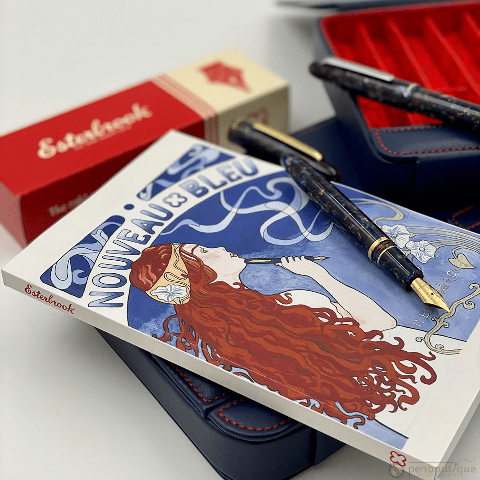 Esterbrook Estie OS Fountain Pen - Nouveau Bleu - Gold Trim - Pen Boutique Ltd