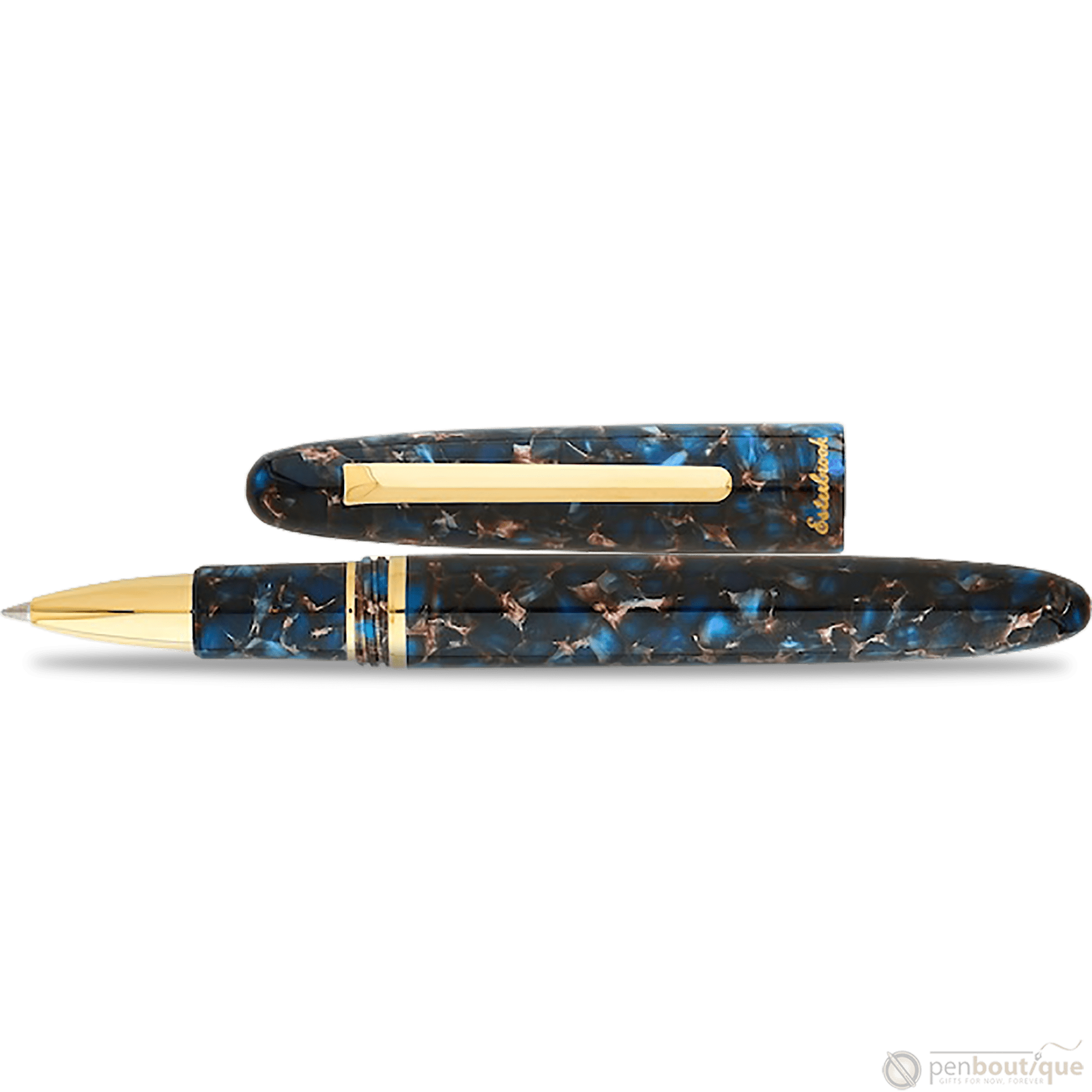 Esterbrook Estie Rollerball Pen - Nouveau Bleu - Gold Trim - Pen Boutique Ltd