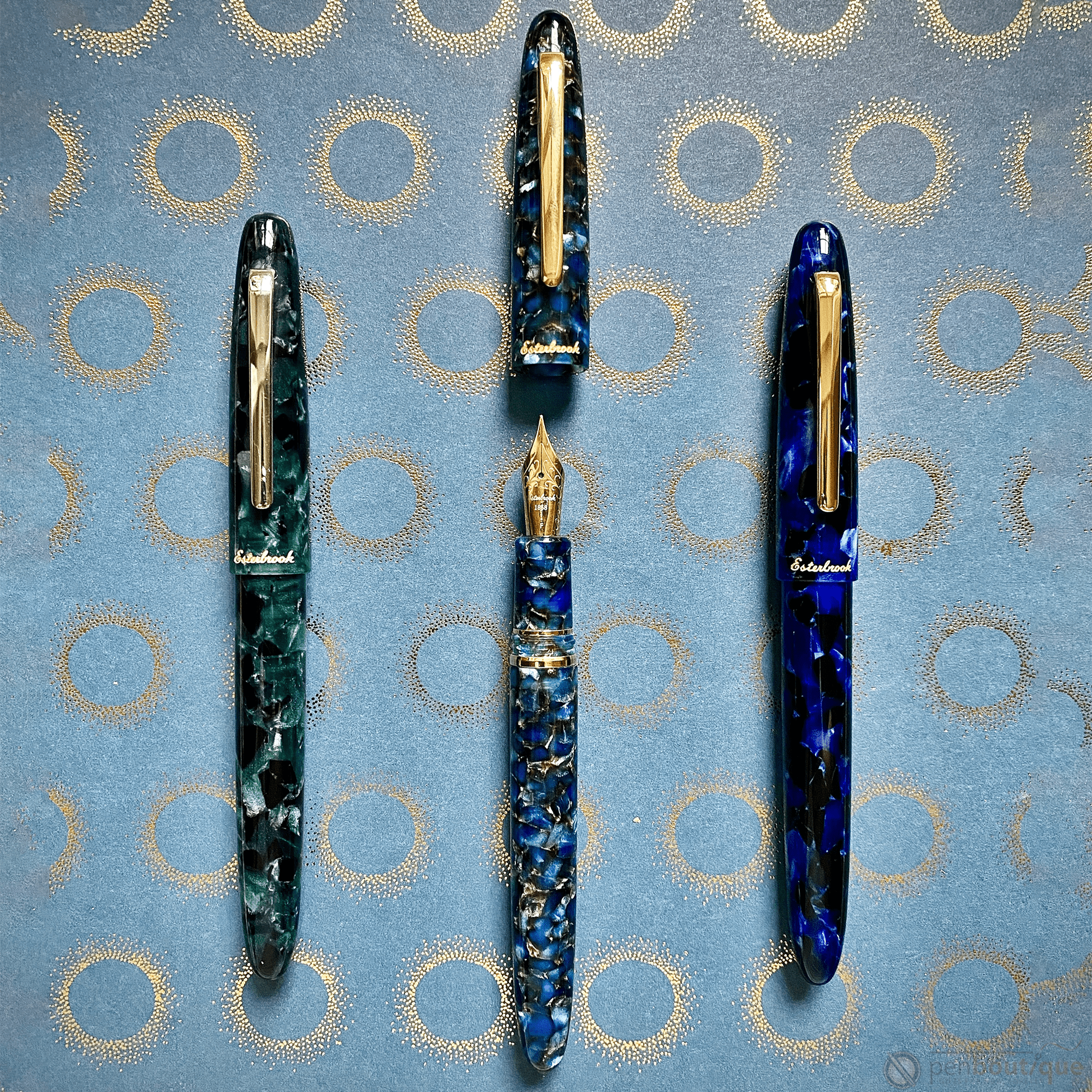 Esterbrook Estie OS Fountain Pen - Nouveau Bleu - Gold Trim - Pen Boutique Ltd
