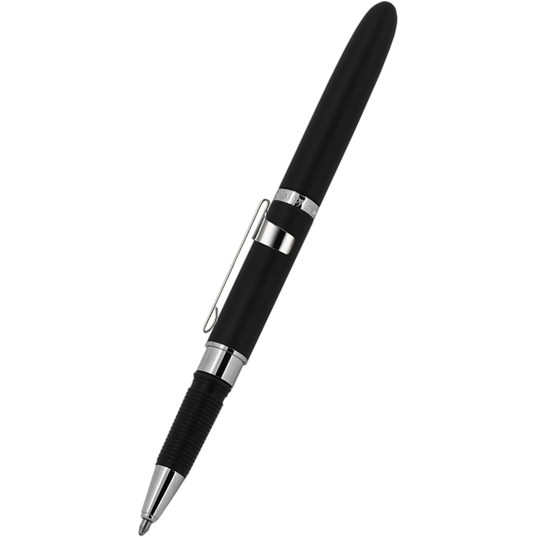Fisher Space Matte Black Bullet Grip Space Pen with Silver Clip and Stylus - Pen Boutique Ltd