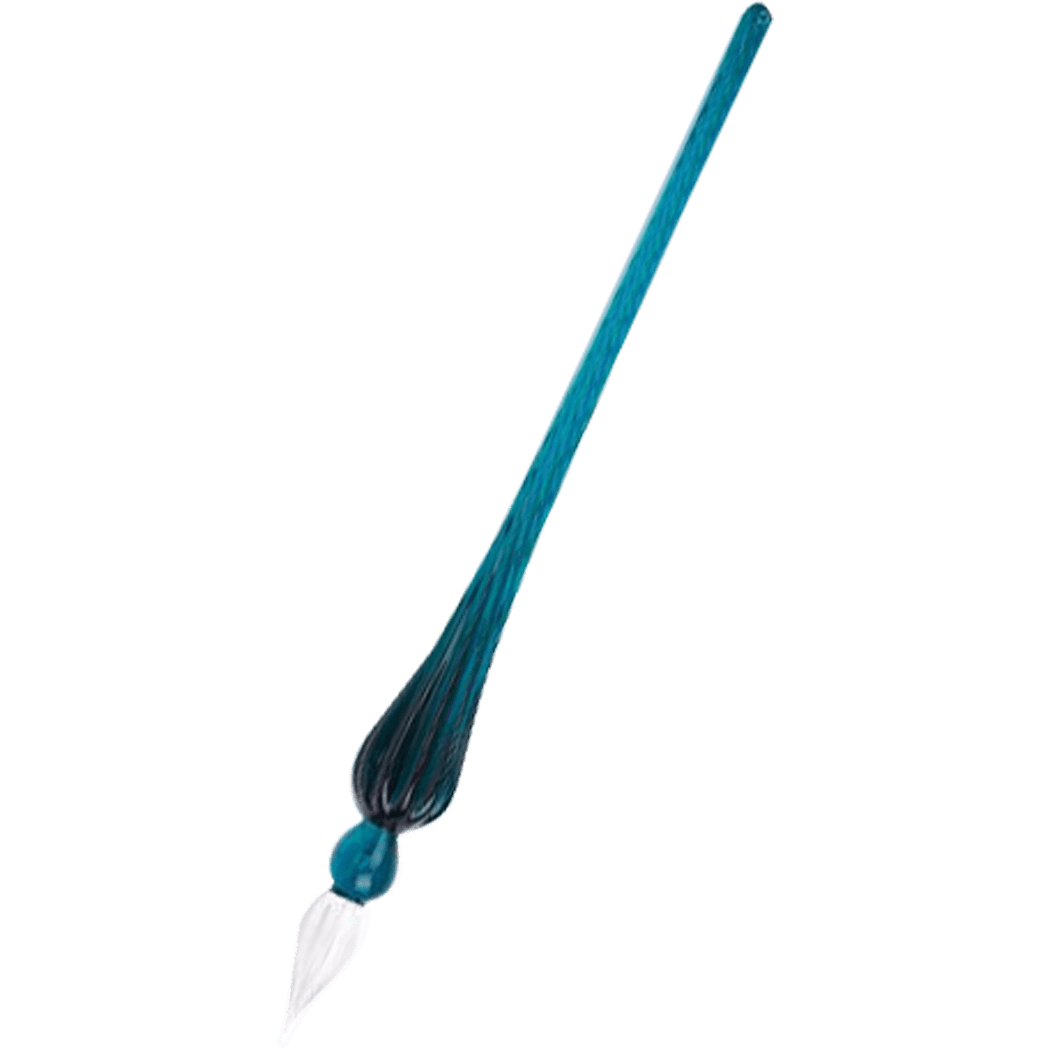 J. Herbin Round Glass Pen - Spiral Body - Emerald | Emerald - Pen Boutique Ltd