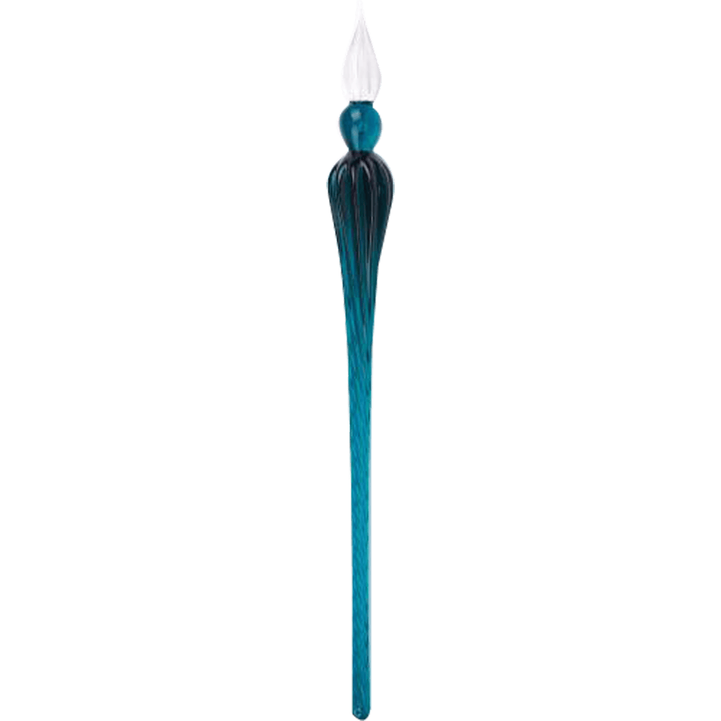 J. Herbin Round Glass Pen - Spiral Body - Emerald | Emerald - Pen Boutique Ltd