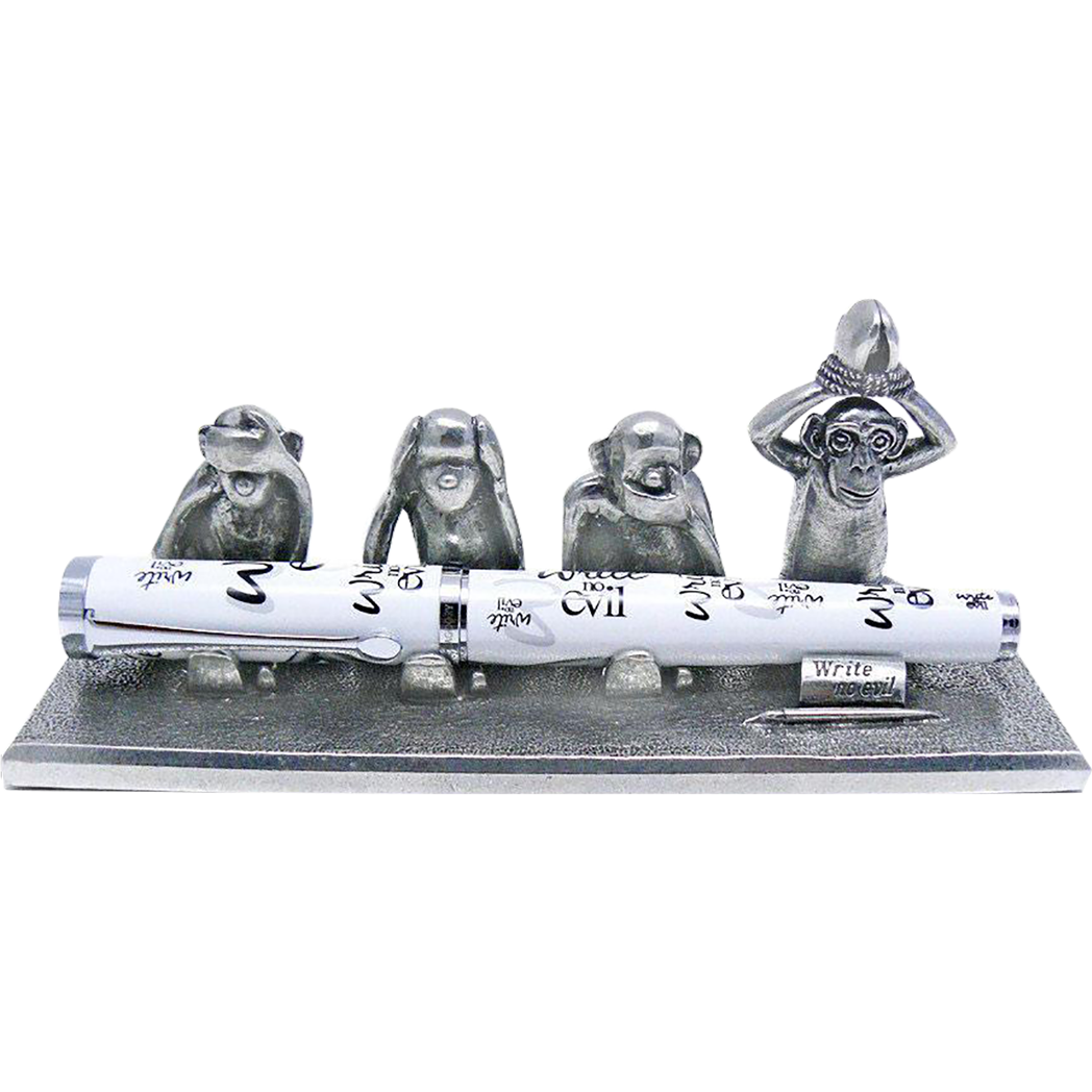 Jac Zagoory Write No Evil W/4 Monkey Hands Tied - Pen Boutique Ltd