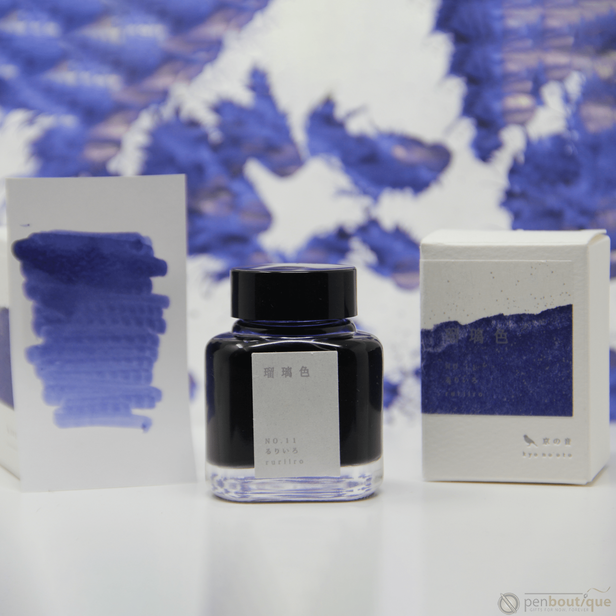 Kyoto Shimmer Ink Bottle - Ruriiro - 40ml - Pen Boutique Ltd